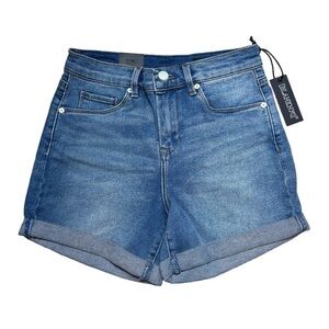 Blank NYC Medium Wash High Rise Rolled Denim Shorts US 27